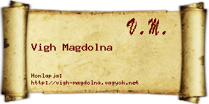 Vigh Magdolna névjegykártya